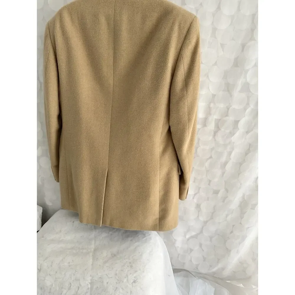 Joseph A Banks 100% Camel Hair Blazer Sports Coat Mens Size 42 X LONG Tan